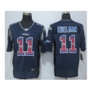 2015 new nike new england patriots #11 edelman navy blue strobe jerseys[limited]