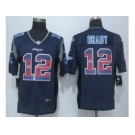 2015 new nike new england patriots #12 brady navy blue strobe jerseys[limited]