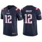 Men New England Patriots #12 Tom Brady Navy Color Rush Limited Jersey