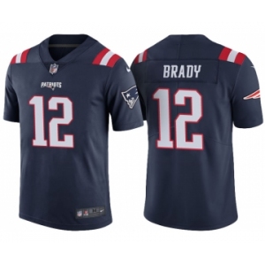 Men New England Patriots #12 Tom Brady Navy Color Rush Limited Jersey