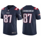 Men New England Patriots #87 Rob Gronkowski Navy Color Rush Limited Jersey