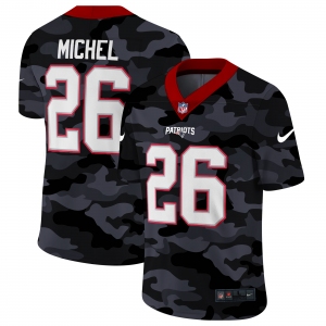 Men New Nike New England Patriots #26 Michel 2020 Nike  Camo Salute to Service Limited Jersey