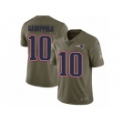 Men Nike New England Patriots #10 Jimmy Garoppolo Limited Olive 2017 Salute to Service NFL Jersey