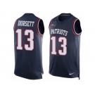 Men Nike New England Patriots #13 Phillip Dorsett Limited Navy Blue Player Name & Number Tank Top NFL Jersey