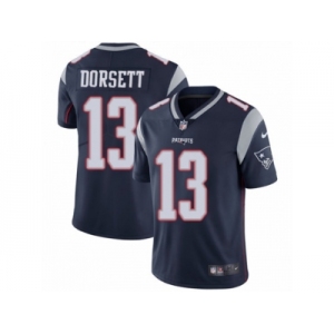 Men Nike New England Patriots #13 Phillip Dorsett Navy Blue Team Color Vapor Untouchable Limited Player NFL Jersey