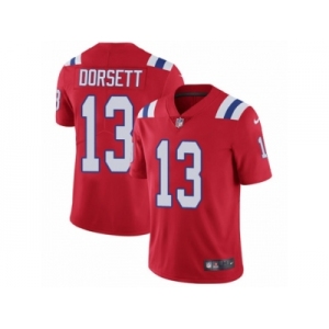 Men Nike New England Patriots #13 Phillip Dorsett Red Alternate Vapor Untouchable Limited Player NFL Jersey