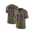 Men Nike New England Patriots #19 Malcolm Mitchell Limited Olive 2017 Salute to Service NFL Jersey