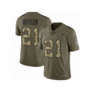 Men Nike New England Patriots #21 Malcolm Butler Limited Olive Camo 2017 Salute to Service NFL Jersey