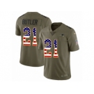 Men Nike New England Patriots #21 Malcolm Butler Limited Olive USA Flag 2017 Salute to Service NFL Jersey