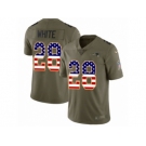 Men Nike New England Patriots #28 James White Limited Olive USA Flag 2017 Salute to Service NFL Jersey