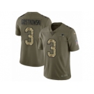 Men Nike New England Patriots #3 Stephen Gostkowski Limited Olive Camo 2017 Salute to Service NFL Jersey