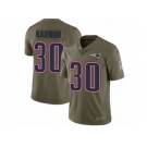 Men Nike New England Patriots #30 Duron Harmon Limited Olive 2017 Salute to Service NFL Jersey