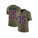 Men Nike New England Patriots #35 Mike Gillislee Limited Olive 2017 Salute to Service NFL Jersey