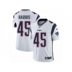 Men Nike New England Patriots #45 David Harris White Vapor Untouchable Limited Player NFL Jersey