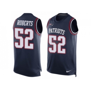 Men Nike New England Patriots #52 Elandon Roberts Limited Navy Blue Player Name & Number Tank Top NFL Jersey