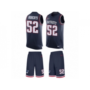 Men Nike New England Patriots #52 Elandon Roberts Limited Navy Blue Tank Top Suit NFL Jersey