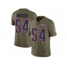 Men Nike New England Patriots #54 Tedy Bruschi Limited Olive 2017 Salute to Service NFL Jersey