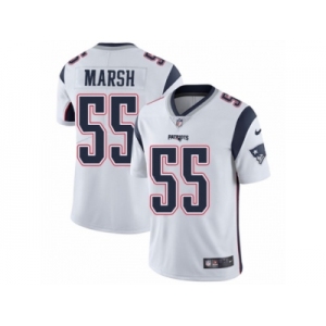 Men Nike New England Patriots #55 Cassius Marsh White Vapor Untouchable Limited Player NFL Jersey