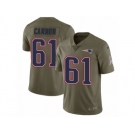 Men Nike New England Patriots #61 Marcus Cannon Limited Olive 2017 Salute to Service NFL Jersey