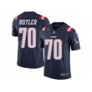 Men Nike New England Patriots #70 Adam Butler Limited Navy Blue Rush Vapor Untouchable NFL Jersey