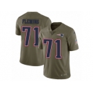 Men Nike New England Patriots #71 Cameron Fleming Limited Olive 2017 Salute to Service NFL Jersey