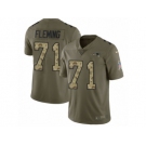 Men Nike New England Patriots #71 Cameron Fleming Limited Olive Camo 2017 Salute to Service NFL Jersey