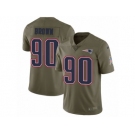 Men Nike New England Patriots #90 Malcom Brown Limited Olive 2017 Salute to Service NFL Jersey