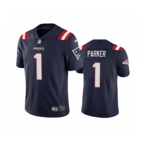 Men's New England Patriots #1 DeVante Parker Navy Vapor Untouchable Limited Stitched Jersey