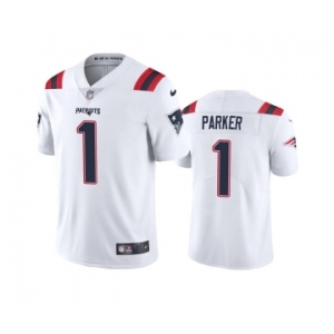 Men's New England Patriots #1 DeVante Parker White Vapor Untouchable Limited Stitched Jersey