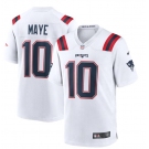 Mens New England Patriots #10 Drake Maye Nike White Vapor Untouchable Limited Jersey