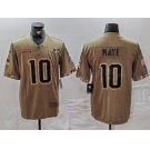 Men's New England Patriots #10 Drake Maye Olive 2022 Salute To Service Limited Stitched Jersey