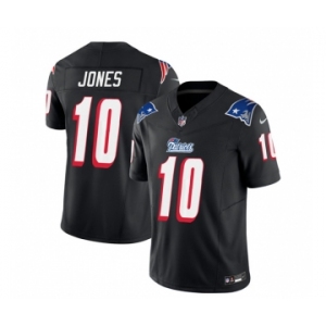 Men's New England Patriots #10 Mac Jones Black 2023 F.U.S.E. Vapor Limited Football Stitched Jersey