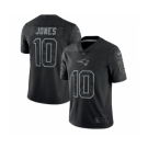 Men's New England Patriots #10 Mac Jones Black Reflective Limited Stitched Football Jersey