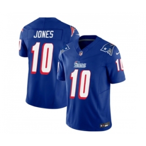 Men's New England Patriots #10 Mac Jones Blue 2023 F.U.S.E. Vapor Limited Football Stitched Jersey