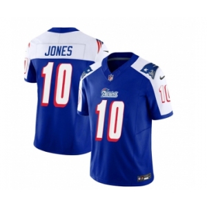 Men's New England Patriots #10 Mac Jones Blue White 2023 F.U.S.E. Vapor Limited Football Stitched Jersey