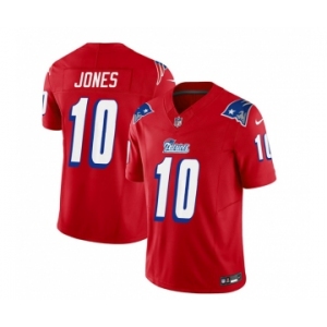 Men's New England Patriots #10 Mac Jones Red 2023 F.U.S.E. Vapor Limited Football Stitched Jersey