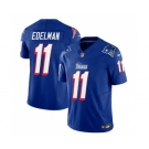 Men's New England Patriots #11 Julian Edelman Blue 2023 F.U.S.E. Vapor Limited Football Stitched Jersey