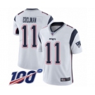 Men's New England Patriots #11 Julian Edelman White Vapor Untouchable Limited Player 100th Season Football Jersey