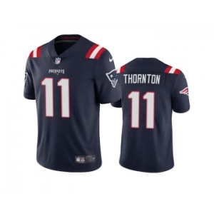 Men's New England Patriots #11 Tyquan Thornton Navy Vapor Untouchable Limited Stitched Jersey