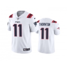 Men's New England Patriots #11 Tyquan Thornton White Vapor Untouchable Limited Stitched Jersey