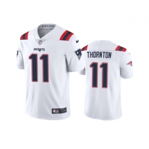 Men's New England Patriots #11 Tyquan Thornton White Vapor Untouchable Limited Stitched Jersey