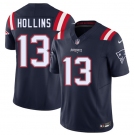 Men's New England Patriots #13 Mack Hollins Navy 2025 F.U.S.E. Vapor Limited Football Stitched Jersey
