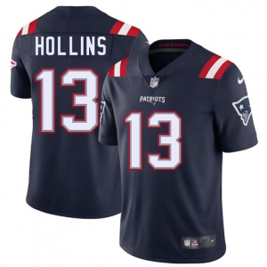 Men's New England Patriots #13 Mack Hollins Navy 2025 Vapor Limited Football Stitched Jersey