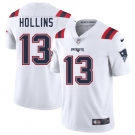 Men's New England Patriots #13 Mack Hollins White 2025 Vapor Limited Football Stitched Jersey