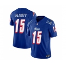 Men's New England Patriots #15 Ezekiel Elliott Blue 2023 F.U.S.E. Vapor Limited Football Stitched Jersey