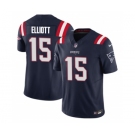 Men's New England Patriots #15 Ezekiel Elliott Navy 2023 F.U.S.E. Vapor Limited Football Stitched Jersey