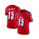 Men's New England Patriots #15 Ezekiel Elliott Red 2023 F.U.S.E. Vapor Limited Football Stitched Jersey