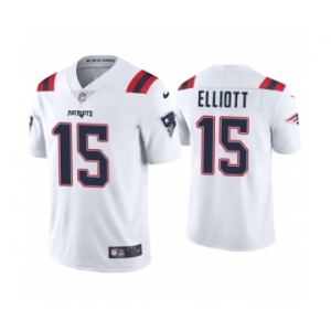 Men's New England Patriots #15 Ezekiel Elliott White Vapor Untouchable Stitched Jersey