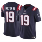 Men's New England Patriots #19 Joe Milton III Navy 2024 F.U.S.E. Vapor Limited Football Stitched Jersey