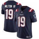 Men's New England Patriots #19 Joe Milton III Navy 2024 Vapor Limited Football Stitched Jersey